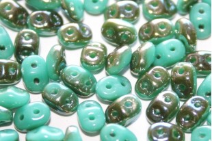 Perline Superduo Jade Celsian 5x2,5mm -10gr