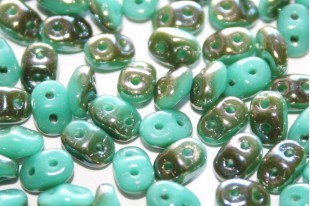 Superduo Beads Jade Celsian 5x2,5mm -10gr
