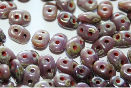 Superduo Beads Opaque Violet-Picasso 5x2,5mm - 10gr 2