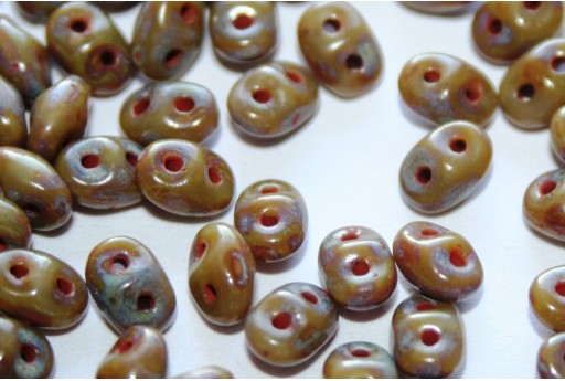 Superduo Beads Opaque Grey Picasso 5x2,5mm - 10gr 2