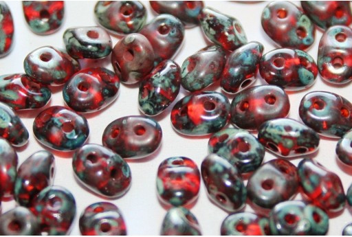 Superduo Beads Hyacinth-Picasso 5x2,5mm - 10gr 2