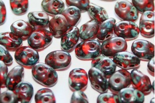 Superduo Beads Hyacinth-Picasso 5x2,5mm - 10gr