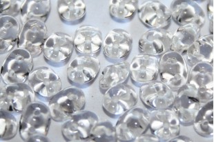 Superduo Beads White Lined Crystal 5x2,5mm - 10gr