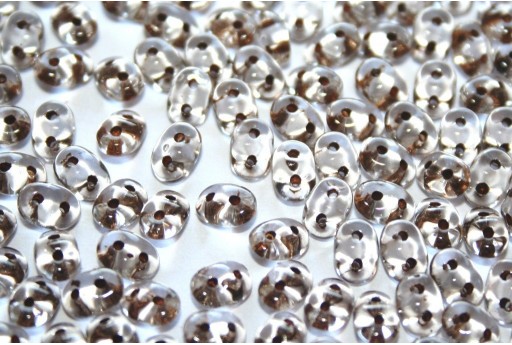 Superduo Beads Brown Lined Crystal 5x2,5mm - 10gr