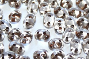 Superduo Beads Brown Lined Crystal 5x2,5mm - 10gr