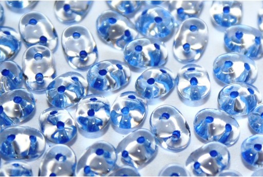 Superduo Beads Blue Lined-Crystal 5x2,5mm - 10gr 2