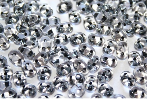 Perline Superduo Black Lined-Crystal 5x2,5mm - 10gr