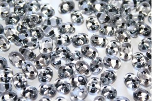Superduo Beads Black Lined-Crystal 5x2,5mm - 10gr