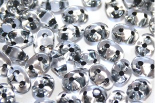 Superduo Beads Black Lined-Crystal 5x2,5mm - 10gr