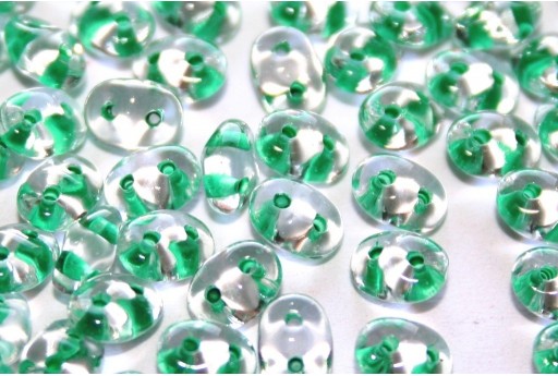 Superduo Beads Light Green Lined Crystal 5x2,5mm - 10gr 2