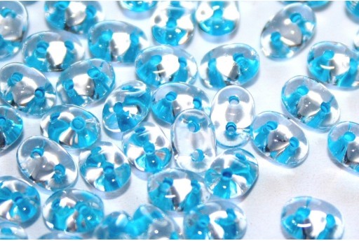 Superduo Beads Aqua Lined-Crystal 5x2,5mm - 10gr 2