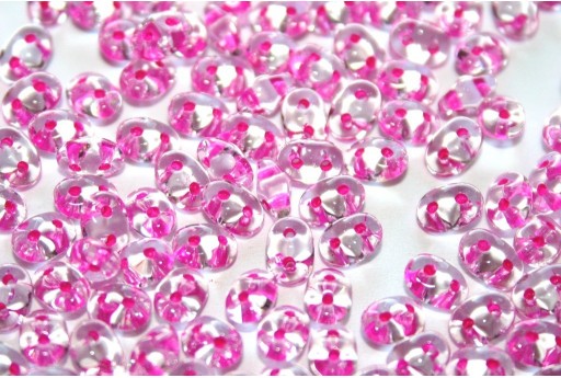 Perline Superduo Ruby Lined-Crystal 5x2,5mm - 10gr