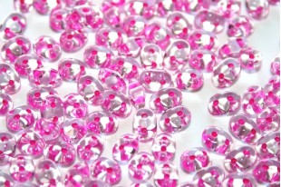 Perline Superduo Ruby Lined-Crystal 5x2,5mm - 10gr