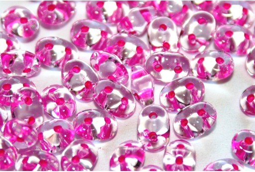 Superduo Beads Ruby Lined-Crystal 5x2,5mm - 10gr 2