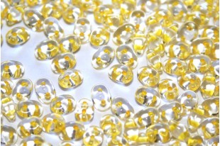 Superduo Beads Yellow Lined-Crystal 5x2,5mm - 10gr