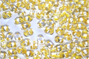 Superduo Beads Yellow Lined-Crystal 5x2,5mm - 10gr