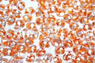 Perline Superduo Light Topaz Lined Crystal 5x2,5mm - 10gr