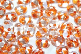 Perline Superduo Light Topaz Lined Crystal 5x2,5mm - 10gr