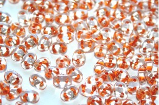 Superduo Beads Dark Topaz Lined Crystal 5x2,5mm - 10gr