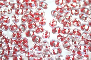 Perline Superduo Orange Lined-Crystal 5x2,5mm - 10gr