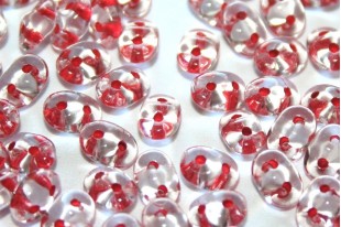 Perline Superduo Orange Lined-Crystal 5x2,5mm - 10gr