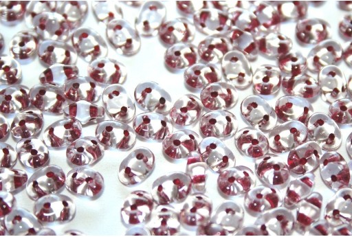 Perline Superduo Garnet Lined-Crystal 5x2,5mm - 10gr