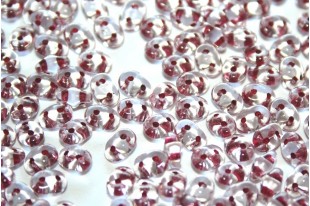 Perline Superduo Garnet Lined-Crystal 5x2,5mm - 10gr