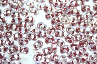 Superduo Beads Garnet Lined-Crystal 5x2,5mm - 10gr