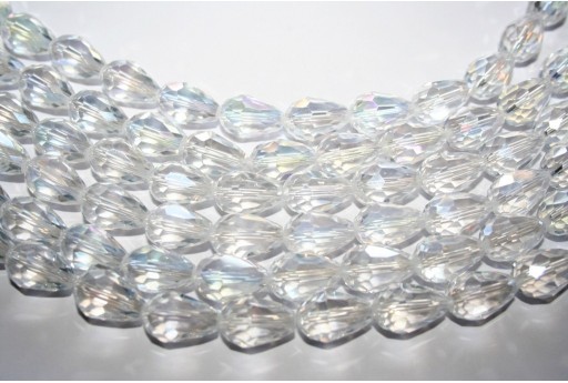 Chinese Crystal Beads Faceted Briolette Crystal AB 15x10mm - 25pcs