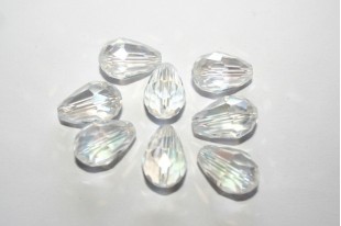 Chinese Crystal Beads Faceted Briolette Crystal AB 15x10mm - 25pcs