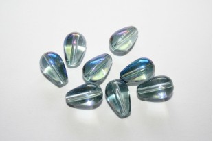 Cristallo Cinese Goccia Grigio Arcobaleno 13x8mm - 30pz