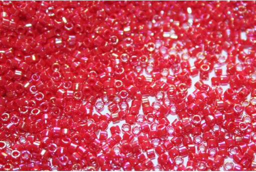 Miyuki Delica Beads Opaque Red AB 11/0 - Pack 50gr