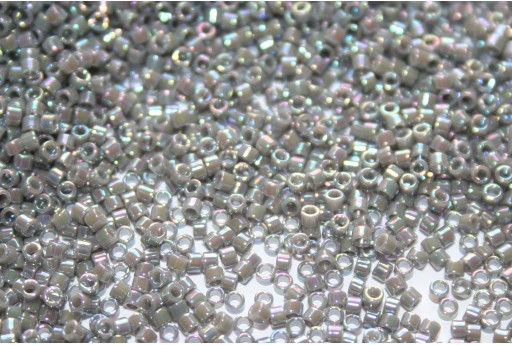 Miyuki Delica Beads Opaque Grey AB 11/0 - Pack 50gr