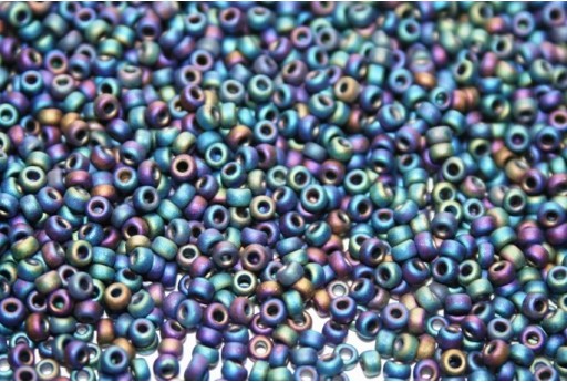 Miyuki Seed Beads Matte Black AB 11/0 - Pack 250gr