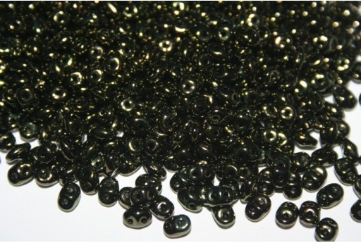 Superduo Luster Metallic Olivine 5x2,5mm - 100gr