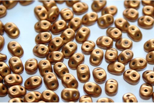 Superduo Beads Matte Metallic Goldenrod 5x2,5mm - 10gr