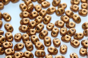 Superduo Beads Matte Metallic Goldenrod 5x2,5mm - 10gr