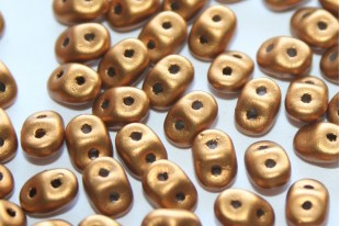 Superduo Beads Matte Metallic Goldenrod 5x2,5mm - 10gr