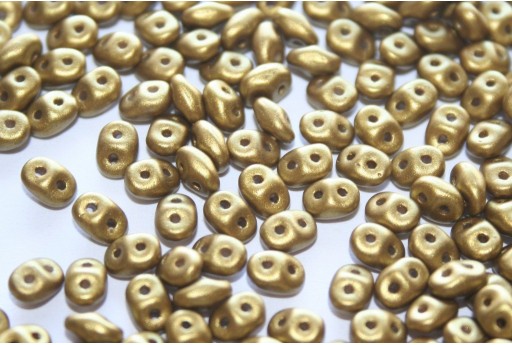 Superduo Beads Matte Metallic Aztec Gold 5x2,5mm - 10gr