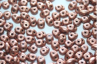 Superduo Beads Matte Metallic Copper 5x2,5mm - 10gr