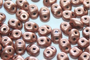 Superduo Beads Matte Metallic Copper 5x2,5mm - 10gr