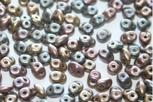 Superduo Beads Matte-Metallic Leather 5x2,5mm - 10gr