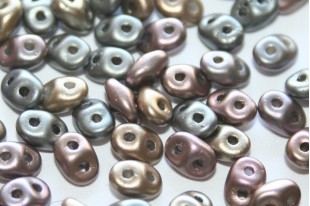 Superduo Beads Matte-Metallic Leather 5x2,5mm - 10gr