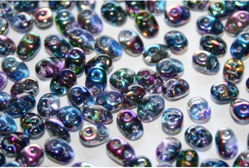 Superduo Beads Magic Blue Line 5x2,5mm - 10gr