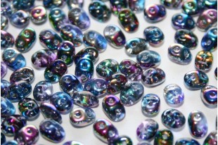 Superduo Beads Magic Blue Line 5x2,5mm - 10gr