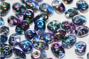 Superduo Beads Magic Blue Line 5x2,5mm - 10gr