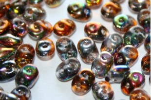 Superduo Beads Magic Line Copper 5x2,5mm - 10gr