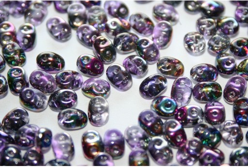 Superduo Beads Magic Line Purple 5x2,5mm - 10gr