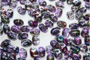 Superduo Beads Magic Line Purple 5x2,5mm - 10gr