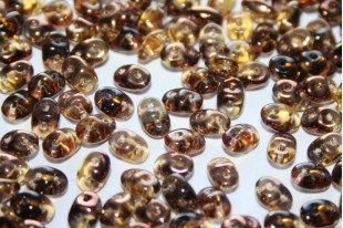 Perline Superduo Luster Bronze 1/2 Topaz 5x2,5mm - 10gr